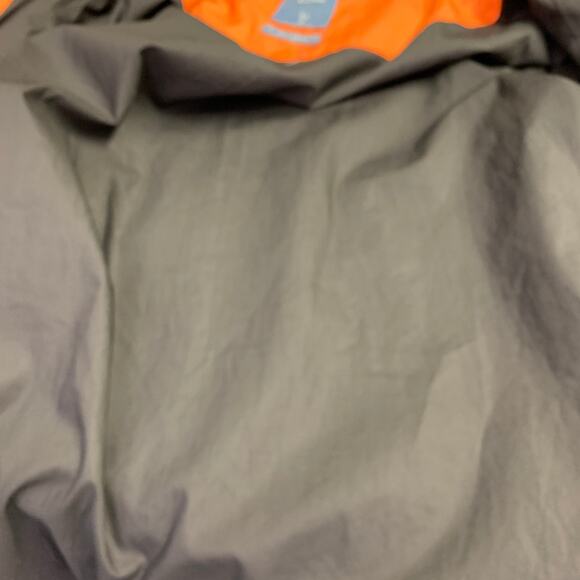 C2H4 Size S No Chill Orange Black Mixed Fabrics Polyester Windbreaker Jacket - Picture 7 of 9